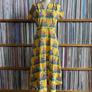 NWT NOOWROKS Greta Dress in Dog Party - size SMALL